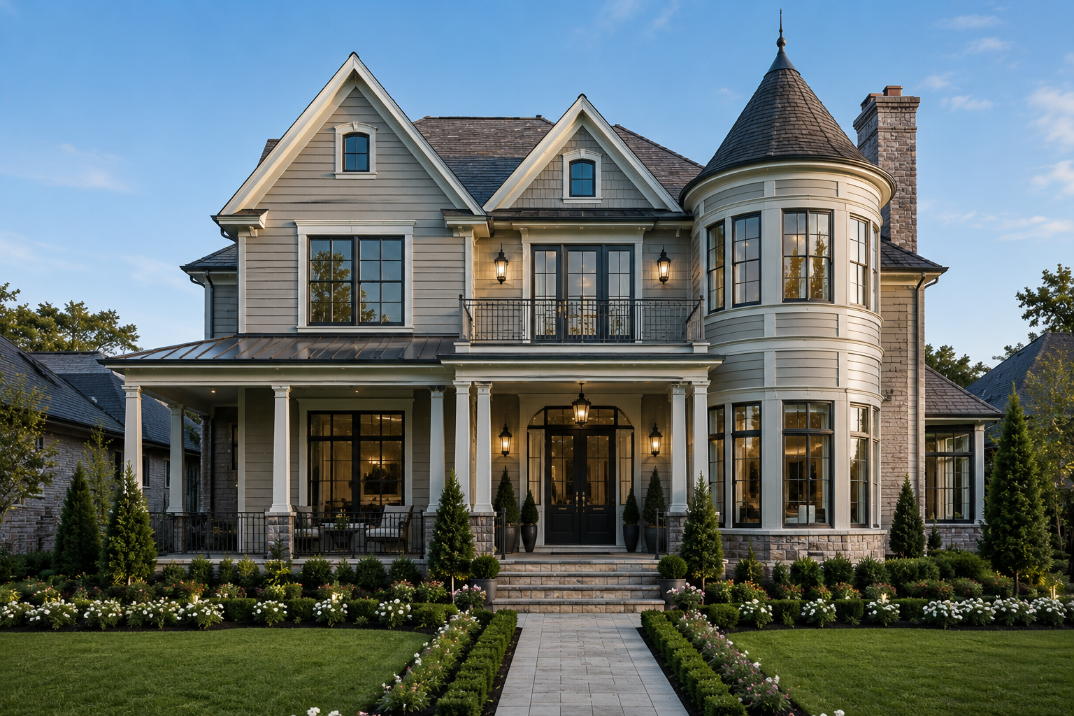 Luxury Memorial Houston estate featuring premium replacement windows and timeless architectural design.